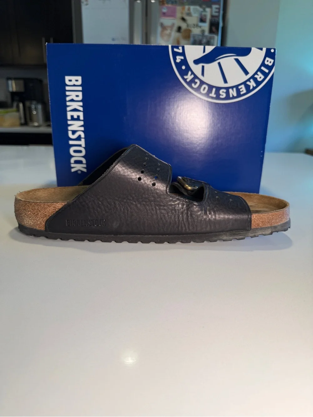 BIRKENSTOCK - Arizona Bold Gap Sandals in Black and Gold - Men’s Size EU 45